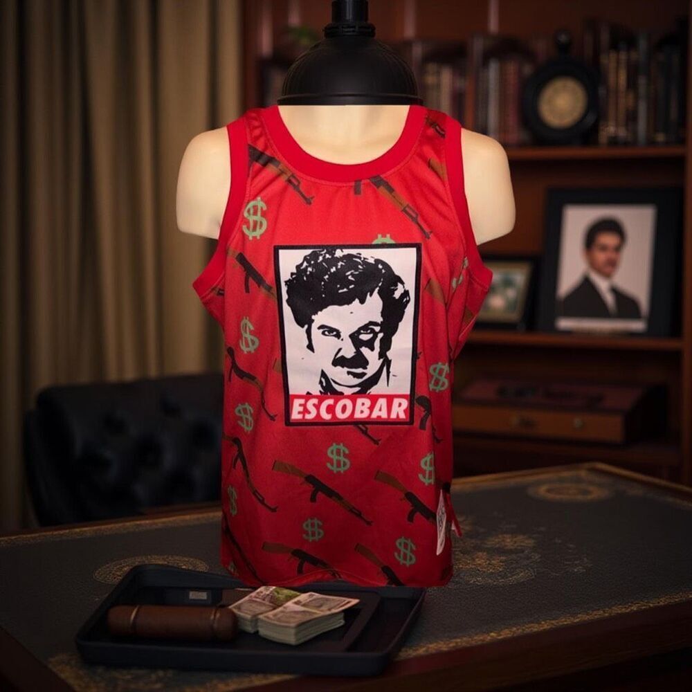 Headgear Classic Pablo Escabar Pablo #0 Basketball Jersery Size Medium #88